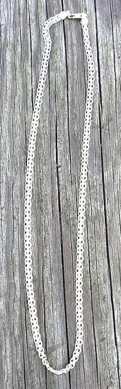 925 Sterling Silver Beautiful Italy Rolo Necklace Chain 18”